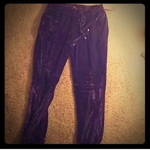 Velvet purple joggers